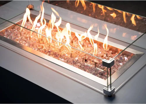 Miniatura 21 de Stanbroil - Vidrio de fuego de 10 libras – Cristal de fuego templado reflectante de 1/2 pulgada para chimenea de hoguera, azul Pacífico reflectante