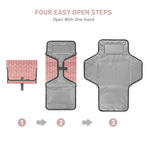 Miniatura 4 de Babebay Cambiador de pañales portátil impermeable, tapete cambiador de viaje plegable para bebé, niña, niño, estación de cambio de viaje ligera