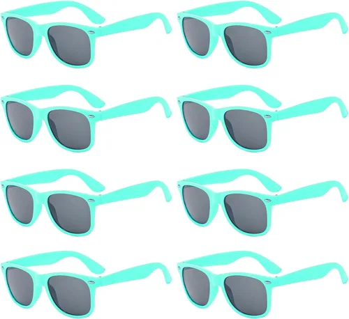 Miniatura 90 de Suministros para regalos de fiesta de colores neón Paquete de 8 gafas de sol unisex