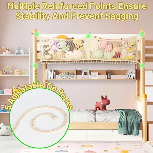 Miniatura 5 de Ofiray-home Hamaca de animales de peluche, red de almacenamiento de animales de peluche, decoración del hogar del dormitorio de los niños, red