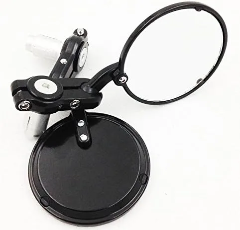 Miniatura 5 de XKH grupo motocicleta negro aluminio redondo mini bar extremo 7/8 "espejo para Cafe Racer Clubman CB XS KZ GS nuevo