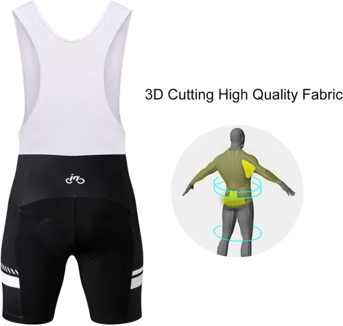 Miniatura 20 de INBIKE Conjunto de camiseta de ciclismo para hombre, reflectante, transpirable, traje de ciclismo de secado rápido, con pantalones cortos acolchados