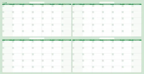 Miniatura 6 de 24" X 18" Sky Blue 60-Day Premium Dry-Erase Vertical Wall Planner - Lasts a lifetime wihtout staining. Marker and Eraser Included