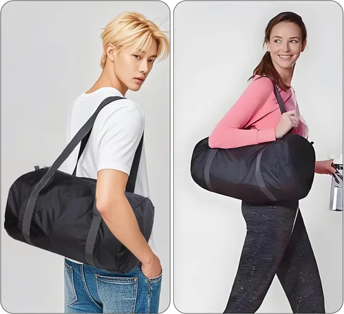 Miniatura 7 de Bolsa de viaje plegable, bolsa de gimnasio ligera y portátil, bolsas deportivas para mujeres y hombres, para campamento, fitness y excursiones