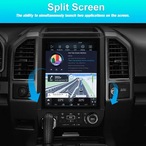 Miniatura 5 de AWESAFE Estéreo de coche para Ford F150 2015-2020 actualización, 12 pulgadas, estilo T, pantalla táctil, radio 8 núcleos, Carplay F150