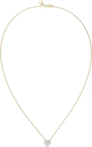 Miniatura 3 de PAVOI 14K Gold Plated Post Faux Diamond Round Solitaire Pendant Halo Necklace Gold Necklace for Women Slider Adjustable