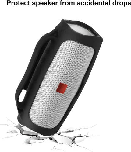 Miniatura 7 de Funda de silicona para altavoz portátil JBL Charge 4 impermeable, funda de transporte de viaje, funda protectora con asa, correa de hombro ajustable