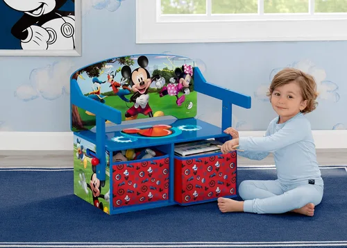 Miniatura 4 de Delta Children - Banco de actividades convertible para niños, con certificado Greenguard Gold, Mickey Mouse de Disney