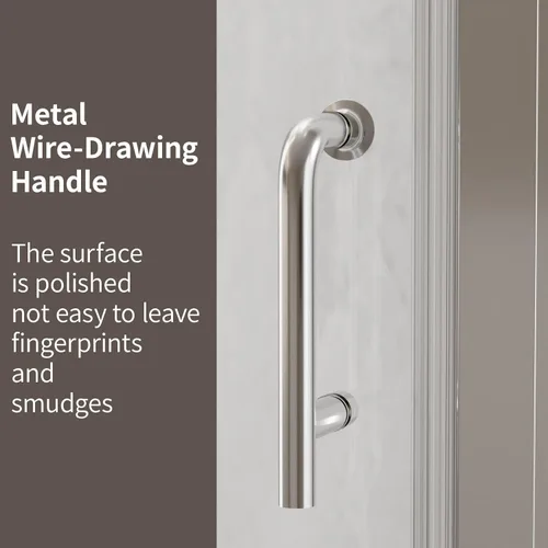 Miniatura 7 de Puerta de ducha pivote sin marco de 24-25.5 pulgadas de ancho x 72 pulgadas de alto, panel de ducha de vidrio transparente de 1/4 pulgadas, acabado