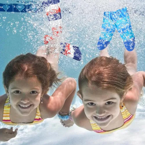 Miniatura 109 de Gugmoy Kids Swim Fins,Comfortable Silicone Flippers for Swimming and Diving,Size Suitable Beginners Kids Girls Boys Adults