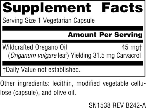 Miniatura 4 de Source Naturals Aceite Wellness de Orégano - Estandarizado al 70% de Carvacrol - 30 Cápsulas Vegetarianas
