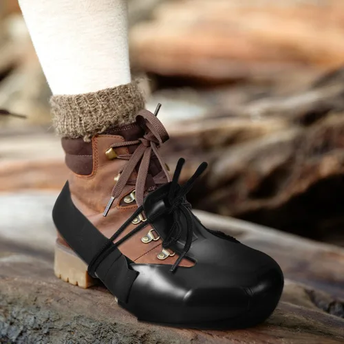 Miniatura 3 de Housoutil Labor Insurance - Cubiertas de acero para los dedos, 1 par de PVC unisex para calzado de seguridad, protectores de zapatos de acero
