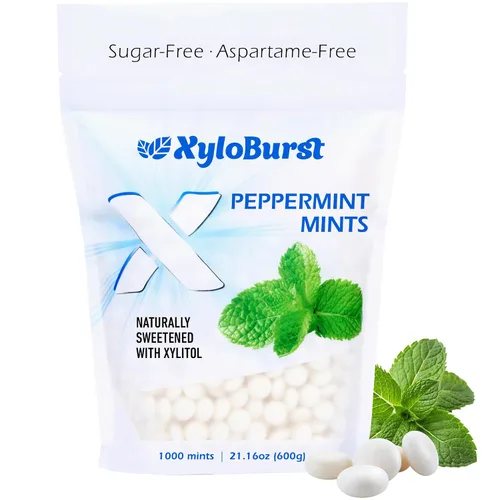 Miniatura 12 de XyloBurst - Mentas de Xilitol Menta para aliento fresco sin azúcar para la salud oral Sin gluten, veganas, aptas para keto Mentas libres