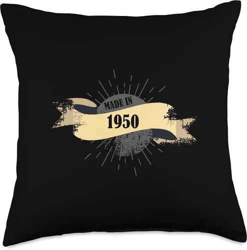 Miniatura 4 de Made in 1950 Birthday Vintage Retro Throw Pillow