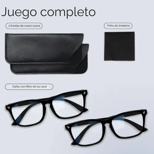 Miniatura 8 de Livho Gafas de Luz Azul de Alta Tecnología - Gafas de Computadora con Bloqueo Avanzado de Luz Azul - Fatiga por Pantalla y Protección UV * 2