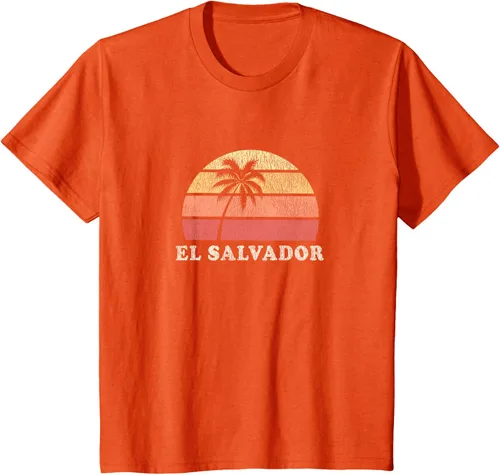 Miniatura 32 de El Salvador Vintage 70s Retro Throwback Design Camiseta, Azul