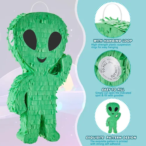 Miniatura 4 de Lewtemi Decoraciones de Fiesta de Piñata con Palo, Venda para los Ojos y Confeti para Decoraciones de Fiesta, Centro de Mesa, Accesorio para Fotos