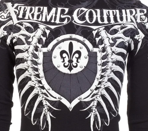 Miniatura 5 de Xtreme Couture by Affliction Camisa térmica de manga larga para hombre VERTEBRAE