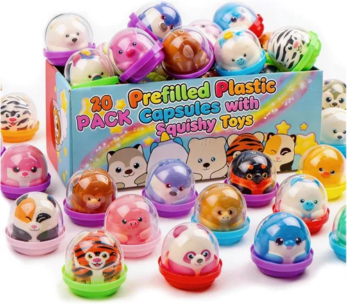 PAQUETE DE 20 Recuerdos de Fiesta para Niños Llenos de Juguetes Esponjosos, Rellenos para Bolsas de Dulces de Cumpleaños, Premios de Aula para