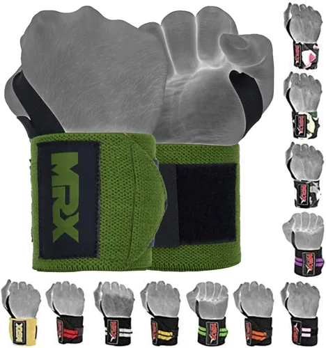 Miniatura 11 de MRX - Muñequeras para levantamiento de pesas, entrenamiento de gimnasio, soporte de muñeca, fisicoculturismo, entrenamiento, envoltura para Púrpura