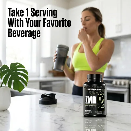 Miniatura 8 de NutraBio ZMA Suplementos para hombres y mujeres - Suplementos de zinc y magnesio para apoyar los niveles hormonales - Dormir - Recuperación muscular