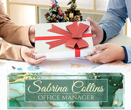 Miniatura 5 de Placa con nombre para escritorio, placa de nombre personalizada para escritorio, decoración de oficina para mujeres y hombres, accesorios de Green