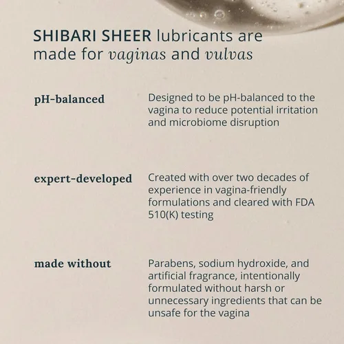 Miniatura 3 de Lubricante a base de agua SHIBARI, lubricante personal premium para parejas y mujeres, 4 fl oz