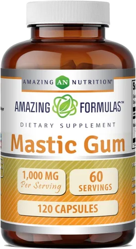 Amazing Formulas - Suplemento de goma mastica de 1000 mg por porción, 120 cápsulas, sin OMG, sin gluten, fabricado en Estados Unidos