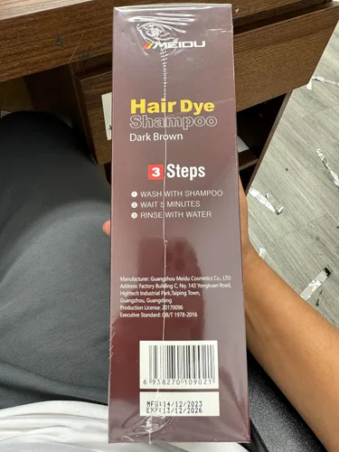Miniatura 8 de Champú permanente de 16.9 fl oz para el cabello castaño, tinte instantáneo orgánico con esencia vegetal para mujeres y hombres, cubre el cabello