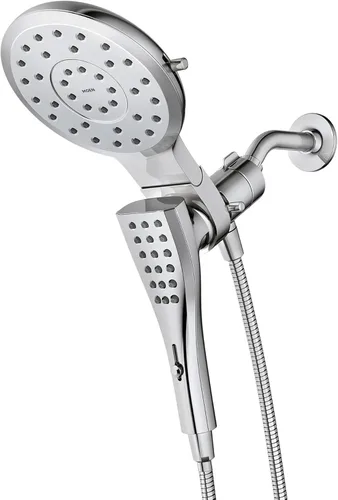 Miniatura 13 de Moen Verso 220C3BN - Cabezal de ducha de níquel cepillado con ocho funciones de 7 pulgadas de ancho y ducha de mano desmontable con manguera de 72