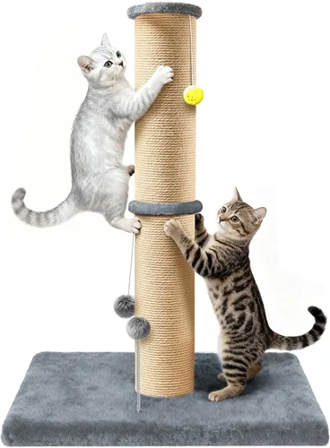 Miniatura 10 de Poste rascador para gatos de 36 pulgadas de alto, poste rascador de sisal grande para gatos de interior, torre rascadora resistente para gatos