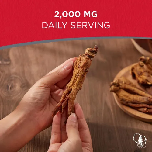 Miniatura 4 de Dairyland Cápsulas de ginseng rojo coreano Panax - 2000 mg de extracto concentrado de raíz de ginseng molido potente, sin rellenos, aglutinantes u