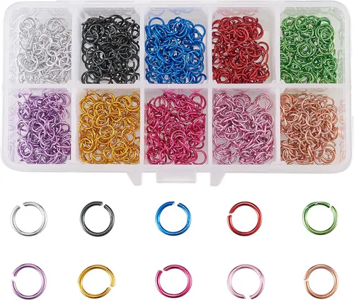 Miniatura 8 de Airs&Opulence - 200 conectores de cadena de acero inoxidable de 0.47 pulgadas, 8 formas, conectores de gancho de cadena abierta para hacer joyas 3