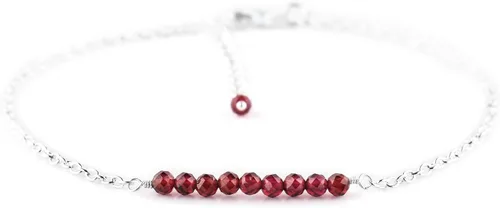 Miniatura 65 de YANARA Pulsera de tobillo para mujer, piedra de nacimiento natural, cuentas de piedras preciosas, tobillera delicada hecha a mano de 9 pulgadas +