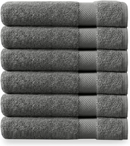 Miniatura 43 de Toalla de baño de felpa de algodón orgánico de lujo Certificado GOTS y OEKO-TEX Toallas de calidad hotelera premium Tecnología Feather Touch