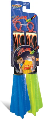 Miniatura 5 de Geospace Pump Rocket Finger Flingers - Juego de 2 cohetes de espuma voladores