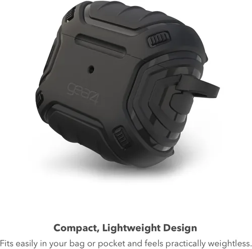 Miniatura 3 de Gear4 Apollo Snap - Funda para AirPods de 3ª generación, compatible con carga inalámbrica, llavero con mosquetón incluido, color negro