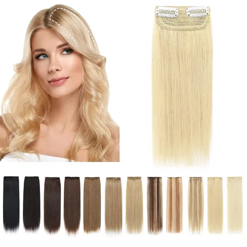 Miniatura 25 de SEGO 2 extensiones de cabello corto con clip de 4 pulgadas, 0.56 oz, 100% cabello humano para mujeres con cabello adelgazante que añade volumen