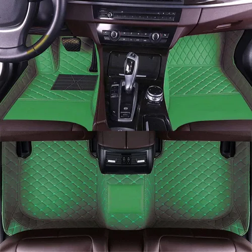 Miniatura 20 de Alfombrillas de cuero personalizadas para la parte delantera y trasera y de la tercera fila para automóvil, se adapta a la mayoría de SUV, sedán