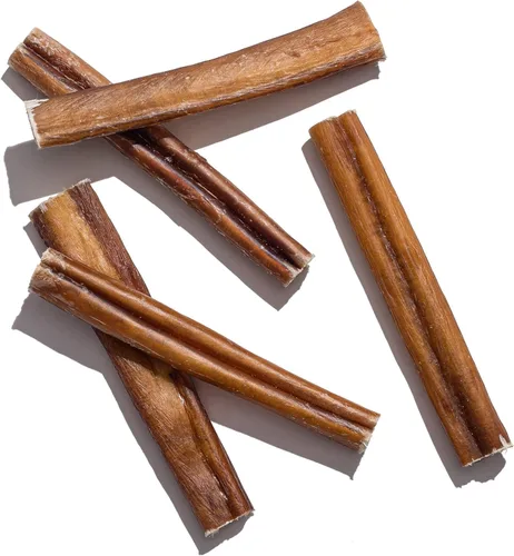 Miniatura 7 de Jack&Pup Bully Sticks Jumbo de 6 pulgadas para perros (paquete de 12) Palitos de perro de un solo ingrediente para perros grandes y masticadores