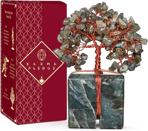 Miniatura 29 de Árbol de la vida de cristal de amatista curativos de chakras, árboles bonsái de Feng Shui para energía positiva, dinero, buena suerte, árbol