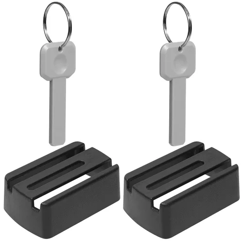 Protector de liberación de hebilla para asientos infantiles, ayuda a prevenir el prensado accidental por parte de los niños, paquete de 2 (negro)