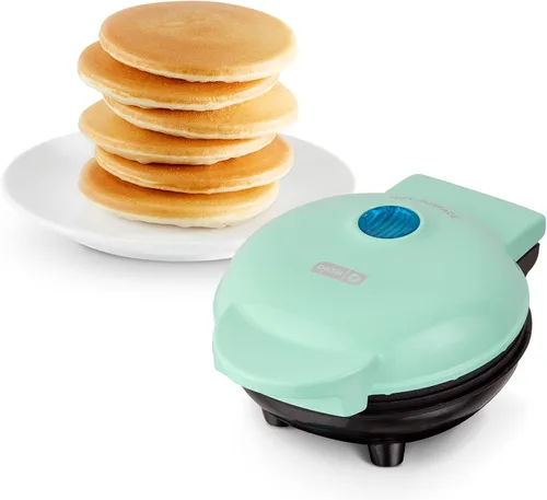 Miniatura 5 de Dash Freidora de aire compacta de 1.2 L, cocina eléctrica para horno - Aqua & Mini Maker Plancha redonda eléctrica - Agua, 4 pulgadas
