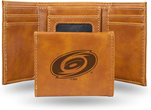Miniatura 9 de NHL Rico Industries - Billetera triple grabada con láser y tres pliegues, accesorio para hombre