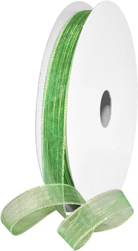 Miniatura 10 de Morex Ribbon Harmony Metallic, envoltura de regalos, decoración de boda, lazos, brillo brillante, 5/8" x 50 yardas, aguamarina