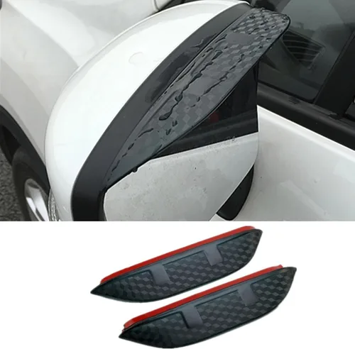 Miniatura 2 de MENDX Car Rearview Mirror rain Eyebrow for J-eep Wrangler 2021 Car Rear View Side Glass Mirror Trim Frame Rain Shield Sun Visor Shade Eyebrow
