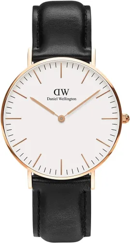 Miniatura 9 de Daniel Wellington Reloj clásico para hombre - Caja de 1.417 in - 1.575 in, movimiento de cuarzo japonés, correa de cuero, resistente al agua, reloj