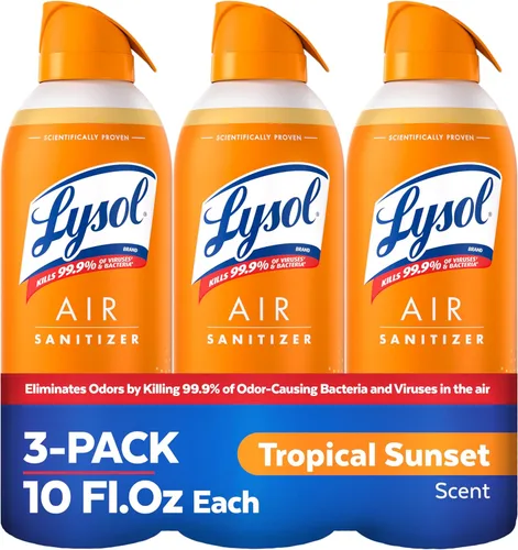 Miniatura 15 de Lysol Air - Desinfectante en aerosol con eliminador de olores para el hogar y la oficina, aerosol desinfectante, alternativa a ambientador, aroma a