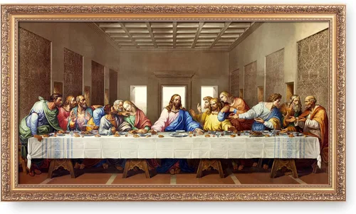 Miniatura 18 de A&T ARTWORK La Última Cena de Leonardo Da Vinci Las reproducciones de arte clásico mundial, impresiones de lienzo Giclee, arte de pared