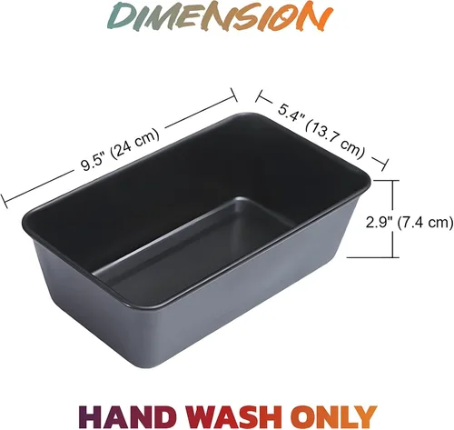 Miniatura 2 de Tosnail Juego de 4 moldes antiadherentes para pastel de carne con drenaje